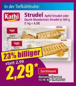 Norma Kathi Strudel Apfel Strudel oder Quark Mandarinen Strudel Angebot