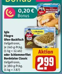 REWE IGLO Filegro-Ofen-Backfisch Angebot