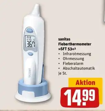 REWE sanitas Fieberthermometer SFT 53 Angebot