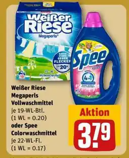 REWE Weißer Riese Megaperls Vollwaschmittel oder Spee Colorwaschmittel Angebot