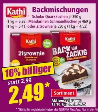 Norma Kathi Backmischungen Angebot