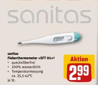REWE sanitas Fieberthermometer SFT 01 Angebot