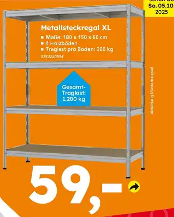 Globus Baumarkt Metallsteckregal XL Angebot
