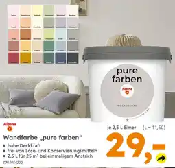 Globus Baumarkt Alpina Wandfarbe „pure farben“ Angebot