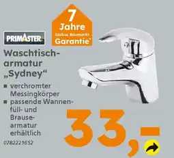 Globus Baumarkt PRIMASTER Waschtischarmatur „Sydney" Angebot