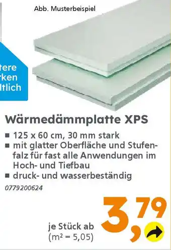 Globus Baumarkt Wärmedämmplatte XPS Angebot
