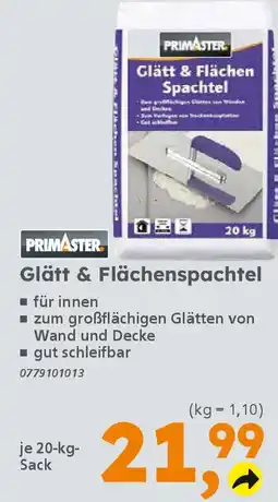 Globus Baumarkt PRIMASTER Glätt & Flächenspachtel Angebot
