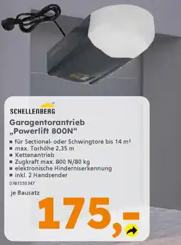 Globus Baumarkt SCHELLENBERG Garagentorantrieb ,,Powerlift 800N" Angebot