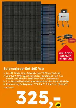 Globus Baumarkt Solaranlage-Set 860 Wp Angebot