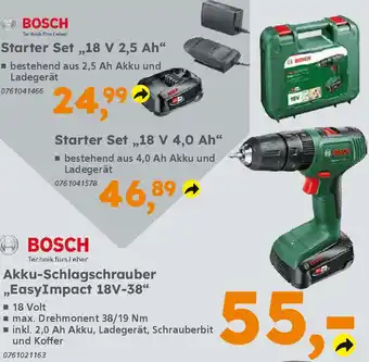Globus Baumarkt BOSCH Akku-Schlagschrauber „EasyImpact 18V-38" Angebot