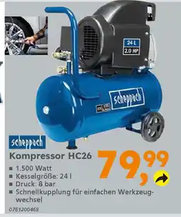 Globus Baumarkt scheppach Kompressor HC26 Angebot