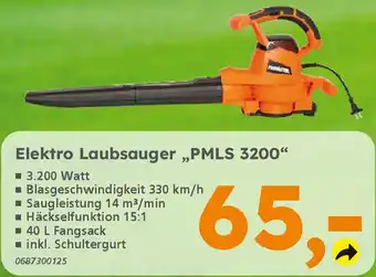 Globus Baumarkt PRIMASTER Elektro Laubsauger „PMLS 3200" Angebot