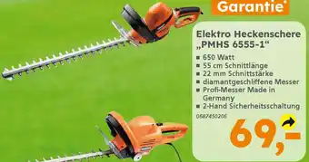 Globus Baumarkt PRIMASTER Elektro Heckenschere ,,PMHS 6555-1" Angebot