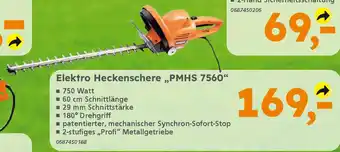 Globus Baumarkt PRIMASTER Elektro Heckenschere „PMHS 7560" Angebot