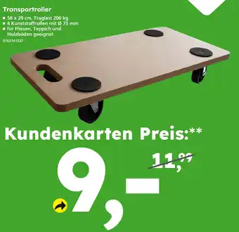 Globus Baumarkt Transportroller Angebot