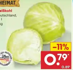 Netto Marken-Discount Heimat Weißkohl Angebot