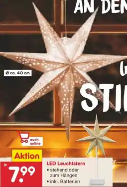 Netto Marken-Discount Dekor LED-Leuchtstern Angebot