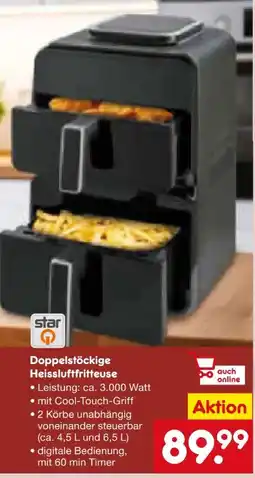 Netto Marken-Discount Star-Q Doppelstöckige Heissluftfritteuse Angebot
