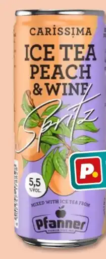 PENNY Pfanner Carissima Ice Tea Peach & Wine Spritz Angebot