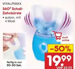 Netto Marken-Discount Vitalmaxx 360° Schall-Zahnbürste Angebot