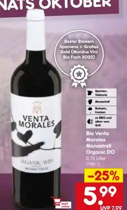 Netto Marken-Discount Venta Morales Bio Monastrell Organic Angebot