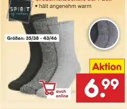 Netto Marken-Discount Spirit of Colours Damen Grobstricksocken 3er-Pack Angebot