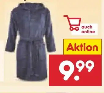 Netto Marken-Discount Spirit of Colours Damen Bademantel mit Kapuze Angebot