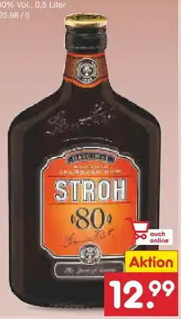 Netto Marken-Discount Stroh Rum Original 80 Angebot