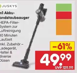 Netto Marken-Discount Juskys Akku-Handstaubsauger Angebot