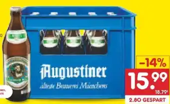 Netto Marken-Discount Augustiner Bräu Lagerbier Hell Angebot
