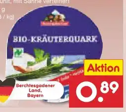 Netto Marken-Discount Berchtesgadener Land Bio-Kräuterquark Angebot