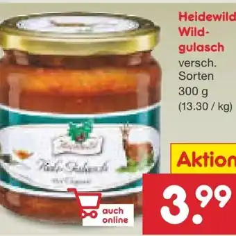 Netto Marken-Discount Heidewild Wildgulasch Angebot