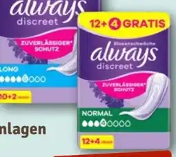 nahkauf Always Discreet Inkontinenzeinlagen Long Angebot