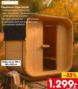 Netto Marken-Discount Artsauna Cube Fasssauna Nolvik Angebot