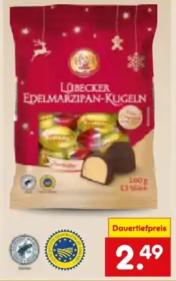 Netto Marken-Discount Santa Claus in Town Edelmarzipan Kugeln Angebot