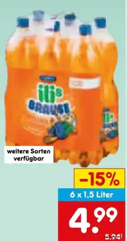 Netto Marken-Discount Ileburger Sachsenquelle Apfelsinen-Brause Angebot