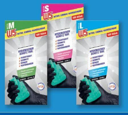 W5 Nitril Einweghandschuhe Angebot bei Lidl