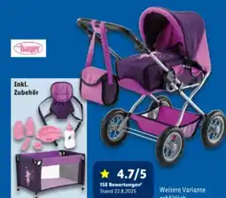 Lidl Bayer Puppen Kombi-Puppenwagen Grande Megaset Angebot