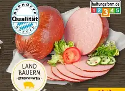 REWE Center Metzgerei Landbauern Schiller Strohschwein Bierkugel Angebot