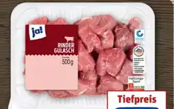 REWE Center ja! Rinder-Gulasch Angebot