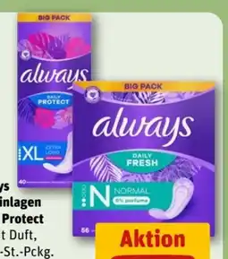 REWE Center Always Slipeinlagen Daily Protect XL Angebot