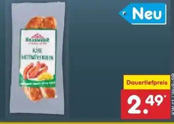 Netto Marken-Discount Grasmehr Käse Mettwürstchen Angebot