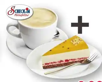 Scheck-in-Center Scheck-in Manufaktur Tasse Kaffee + 1 Stück Passionsfrucht-Torte Angebot