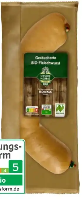 Scheck-in-Center Unsere Heimat Echt & gut Bio-Fleischwurst Angebot