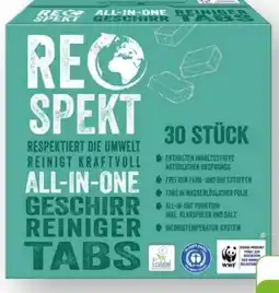 Scheck-in-Center Respekt Geschirrreiniger Tabs Angebot