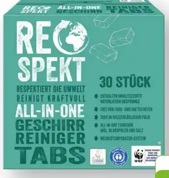 Scheck-in-Center Respekt Geschirrreiniger Tabs Angebot