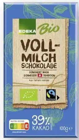 Scheck-in-Center Edeka Bio Vollmilchschokolade Angebot