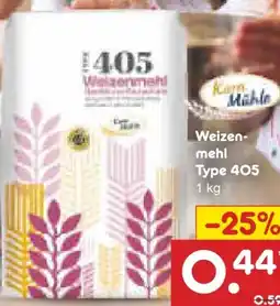 Netto Marken-Discount Korn Mühle Weizenmehl Type 405 Angebot