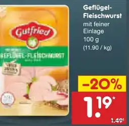 Netto Marken-Discount Gutfried Geflügelfleischwurst Angebot