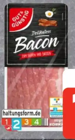 Edeka Frischemarkt Gut & Günstig Delikatess-Bacon Angebot